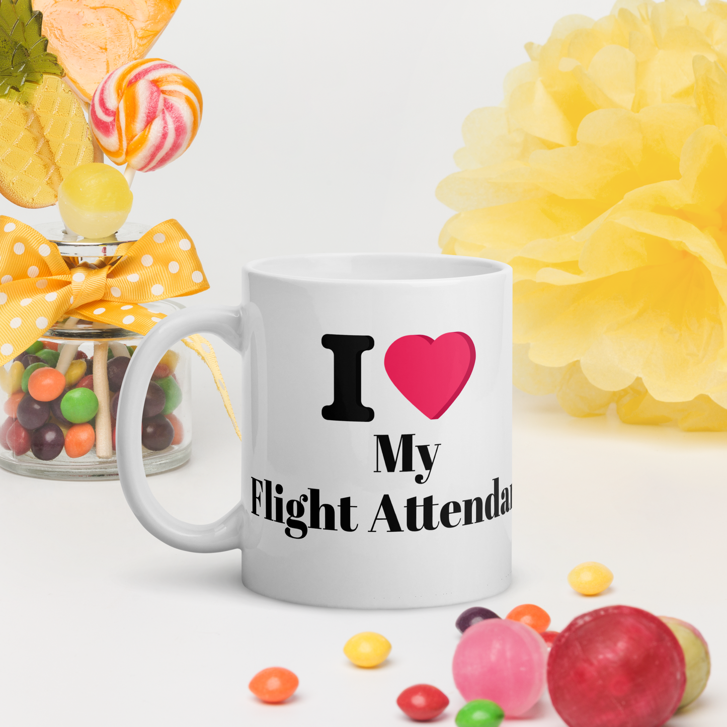 I Love My Flight Attendant Coffee Mug